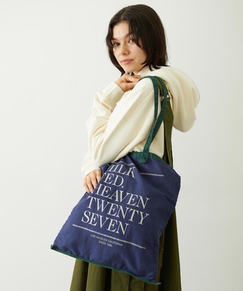 MILKFED.（ミルクフェド）の「PIPING LOGO TOTE BAG（トートバッグ・レディース・ホワイト/ネイビー/チャコール・ONE SIZE）」の12枚目の写真