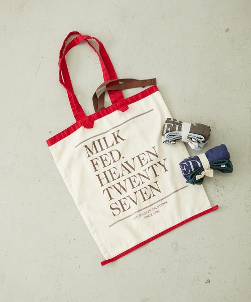 MILKFED.（ミルクフェド）の「PIPING LOGO TOTE BAG（トートバッグ・レディース・ホワイト/ネイビー/チャコール・ONE SIZE）」の15枚目の写真