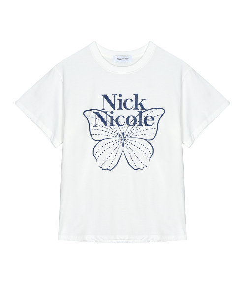 NICK&NICOLE(ニックアンドニコール)の「BIG BUTTERFLY SLEEVE TOP_CREAM NAVY(Tシャツ/カットソー・レディース・その他・FREE)」の5枚目の写真