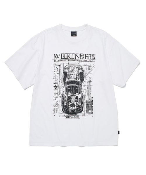 WKNDRS(ウィーキャンドース)の「BLUEPRINT T-SHIRT (WHITE)(Tシャツ/カットソー・レディース・その他・SMALL/MEDIUM/LARGE/X-LARGE)」の1枚目の写真