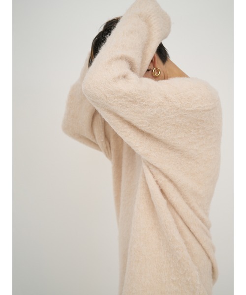 YENN(イエン)の「【 YENN / イエン 】ALPACA MIX TUNIC PULLOVER / アルパカミックスチュニックプルオーバー(ニット/セーター・レディース・チャコールグレー/ピンク/アイボリー・FREE)」の6枚目の写真