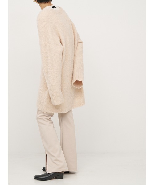 YENN(イエン)の「【 YENN / イエン 】ALPACA MIX TUNIC PULLOVER / アルパカミックスチュニックプルオーバー(ニット/セーター・レディース・チャコールグレー/ピンク/アイボリー・FREE)」の8枚目の写真