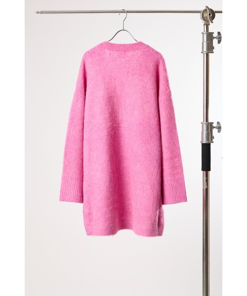 YENN(イエン)の「【 YENN / イエン 】ALPACA MIX TUNIC PULLOVER / アルパカミックスチュニックプルオーバー(ニット/セーター・レディース・チャコールグレー/ピンク/アイボリー・FREE)」の14枚目の写真