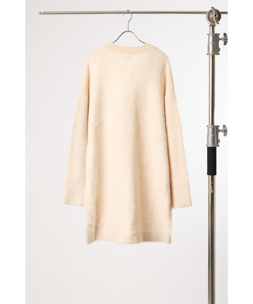 YENN(イエン)の「【 YENN / イエン 】ALPACA MIX TUNIC PULLOVER / アルパカミックスチュニックプルオーバー(ニット/セーター・レディース・チャコールグレー/ピンク/アイボリー・FREE)」の18枚目の写真