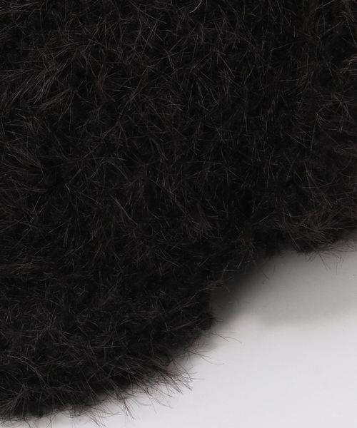 AWESOME NEEDS(オーサムニーズ)の「【AWESOME NEEDS / オーサムニーズ】 FUR TRAPPER CAP_FLUFFY(キャップ・レディース・ブラック/チャコールグレー・FREE)」の13枚目の写真