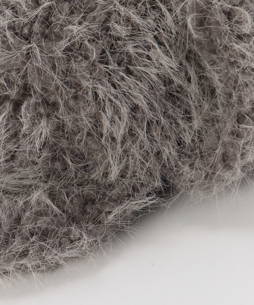 AWESOME NEEDS(オーサムニーズ)の「【AWESOME NEEDS / オーサムニーズ】 FUR TRAPPER CAP_FLUFFY(キャップ・レディース・ブラック/チャコールグレー・FREE)」の14枚目の写真
