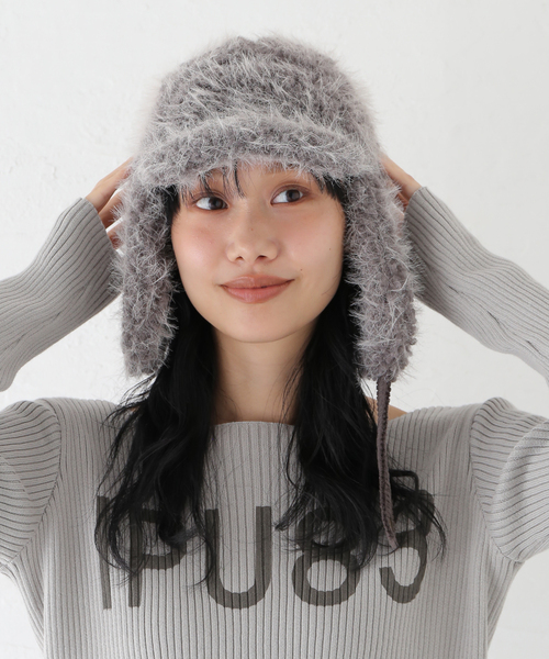 セール】【AWESOME NEEDS / オーサムニーズ】 FUR TRAPPER CAP_FLUFFY
