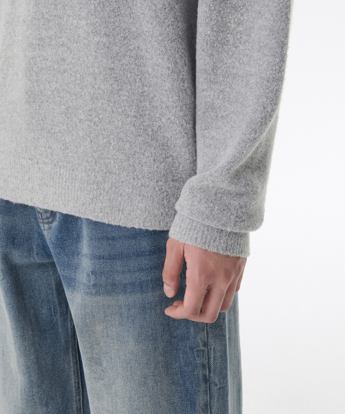 MUSINSA STANDARD（ムシンサスタンダード）の「ブークルカラードニット [メランジグレー]（ニット/セーター・メンズ・その他・SMALL/MEDIUM/LARGE/X-LARGE/XX-LARGE）」の5枚目の写真