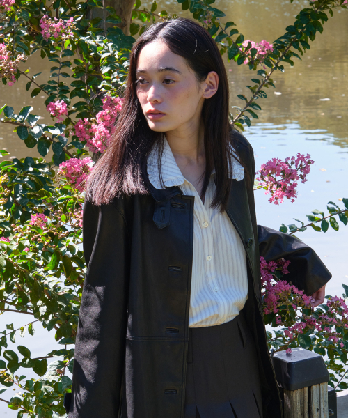 TTUDEMENT(トュードメント)の「VINTAGE STRIPE BLOUSE_OATMEAL(シャツ/ブラウス・レディース・その他・FREE)」の2枚目の写真