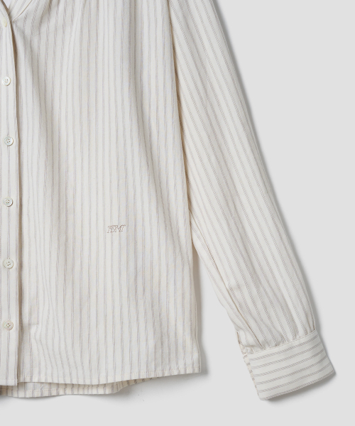 TTUDEMENT(トュードメント)の「VINTAGE STRIPE BLOUSE_OATMEAL(シャツ/ブラウス・レディース・その他・FREE)」の6枚目の写真