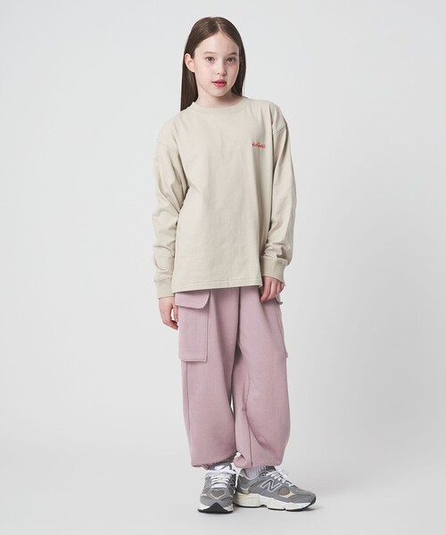 green label relaxing(グリーンレーベルリラクシング)の「裏毛 ワイドカーゴパンツ(ライトピンク)/ キッズ 100cm-160cm(カーゴパンツ・キッズ・ライトピンク・130cm/140cm/160cm/120cm/150cm/110cm/100cm)」の9枚目の写真