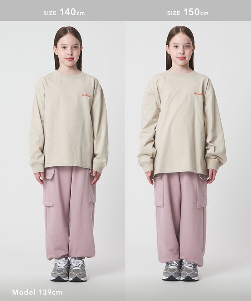 green label relaxing(グリーンレーベルリラクシング)の「裏毛 ワイドカーゴパンツ(ライトピンク)/ キッズ 100cm-160cm(カーゴパンツ・キッズ・ライトピンク・130cm/140cm/160cm/120cm/150cm/110cm/100cm)」の10枚目の写真