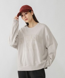 GLOBAL WORK | ピグメント刺繍ロゴプルオーバー/608260(スウェット)