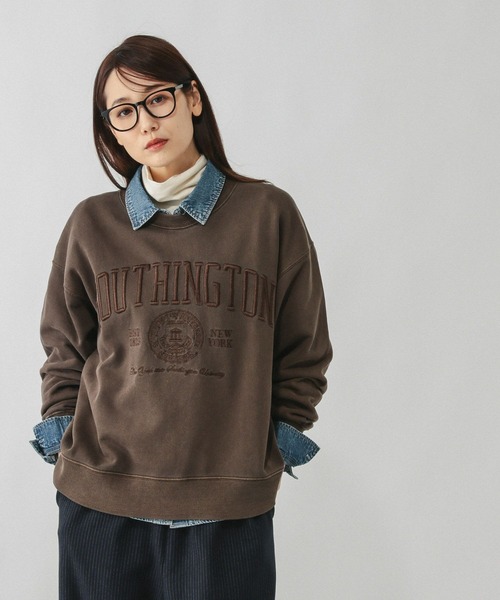 GLOBAL WORK(グローバルワーク)の「ピグメント刺繍ロゴプルオーバー/608260(スウェット・レディース・ライトブルー/グレイッシュベージュ/ダークブラウン/ダークグレー/ブルー系その他7・MEDIUM/LARGE)」の14枚目の写真