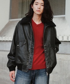 VINTAGE F/LEATHER CROP BZ ヴィンテージ フェイクレザー クロップ