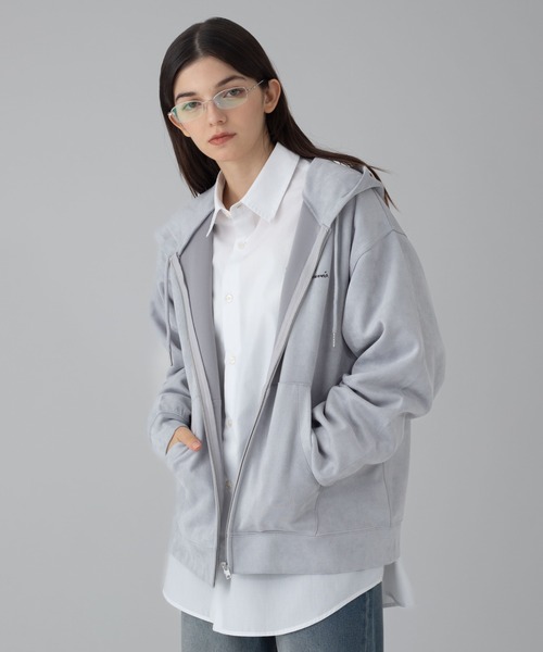 BROWNY（ブラウニー）の「BROWNY/フェイクスウェードZIPパーカー（パーカー・メンズ・ライトグレー/チャコール・MEDIUM/LARGE）」の22枚目の写真