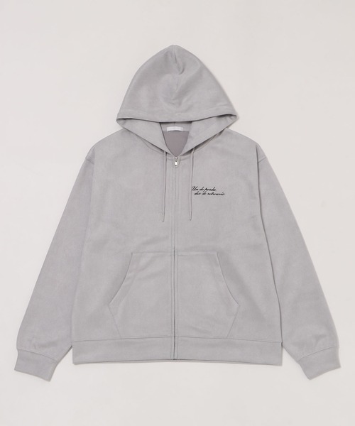 BROWNY（ブラウニー）の「BROWNY/フェイクスウェードZIPパーカー（パーカー・メンズ・ライトグレー/チャコール・MEDIUM/LARGE）」の9枚目の写真