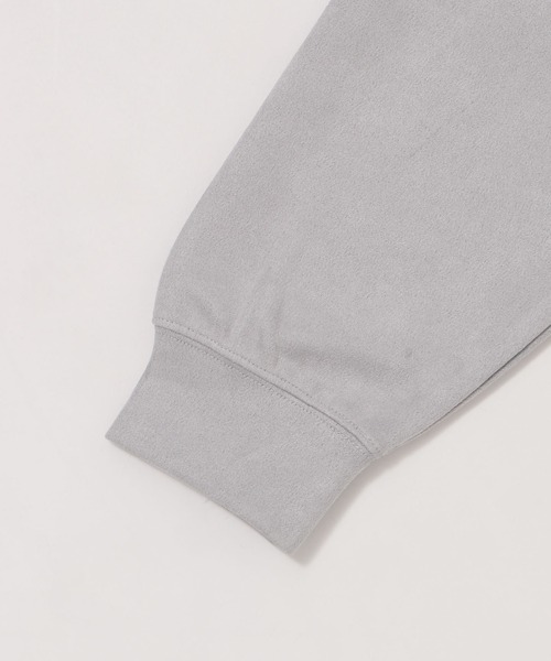 BROWNY（ブラウニー）の「BROWNY/フェイクスウェードZIPパーカー（パーカー・メンズ・ライトグレー/チャコール・MEDIUM/LARGE）」の4枚目の写真