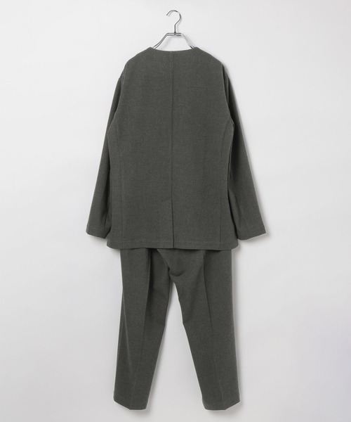 GLOBAL WORK(グローバルワーク)の「2点セット/時短スマートSETUP+WARM/598967(ノーカラージャケット・メンズ・チャコールグレー/ネイビー・SMALL/MEDIUM/LARGE)」の6枚目の写真