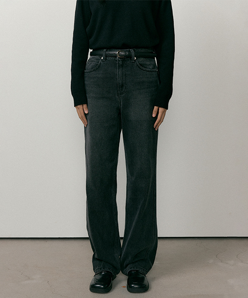LINGSEOUL(リングソウル)の「black on black washing denim pants(デニムパンツ・レディース・ブラック・LARGE/SMALL/MEDIUM)」の1枚目の写真