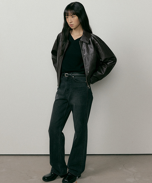 LINGSEOUL(リングソウル)の「black on black washing denim pants(デニムパンツ・レディース・ブラック・LARGE/SMALL/MEDIUM)」の2枚目の写真