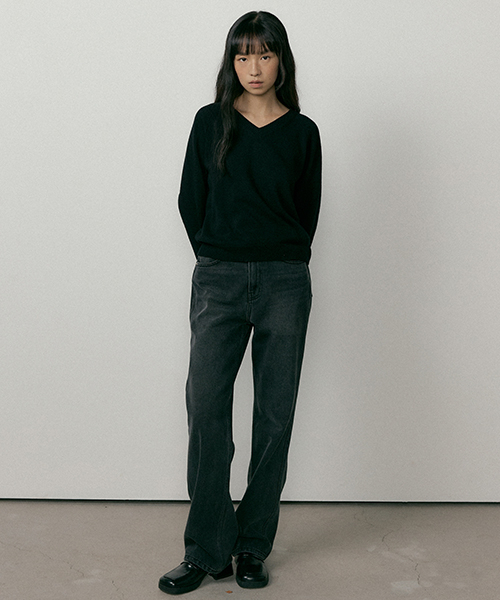 LINGSEOUL(リングソウル)の「black on black washing denim pants(デニムパンツ・レディース・ブラック・LARGE/SMALL/MEDIUM)」の3枚目の写真