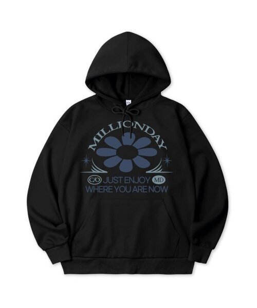 MILLION DAY（ミリオンデイ）の「MILLION JUST FLOWER Heavy Jersey Hoodie（パーカー・メンズ・アイボリー/イエロー/ホワイト・LARGE/X-LARGE/MEDIUM）」の2枚目の写真