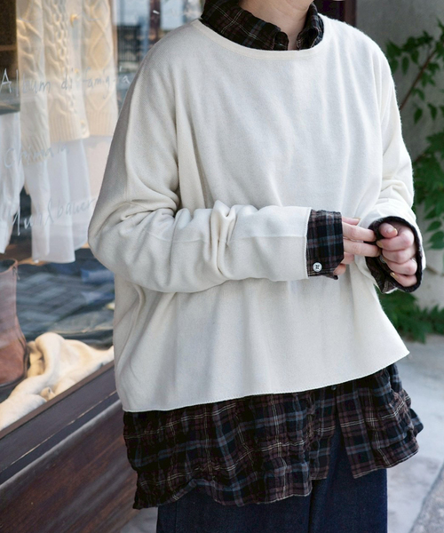 JOURNAL STANDARD LUXE（ジャーナルスタンダード　ラックス）の「カシミヤ ワイドプルオーバー（ニット/セーター・レディース・スカイブルー/チャコールグレー/ホワイト/ブラウン・FREE）」の2枚目の写真