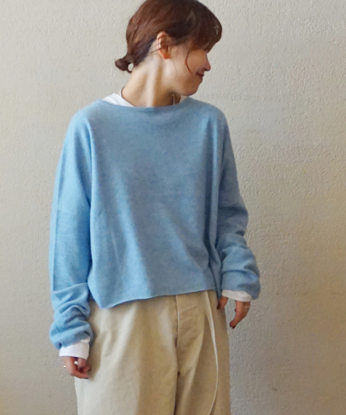 JOURNAL STANDARD LUXE（ジャーナルスタンダード　ラックス）の「カシミヤ ワイドプルオーバー（ニット/セーター・レディース・スカイブルー/チャコールグレー/ホワイト/ブラウン・FREE）」の10枚目の写真