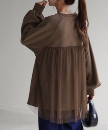 HUG.U（ハグユー）の「バックチュールスウェット（スウェット・レディース）」