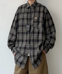 ビッグシルエットチェックシャツ