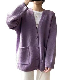 Vネックニットカーディガン