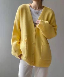 Vネックニットカーディガン