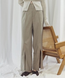 CIEL'AIR | STRIPED ZIP SLIT PANTS（ｽﾄﾗｲﾌﾟZIPｽﾘｯﾄﾊﾟﾝﾂ）(その他パンツ)