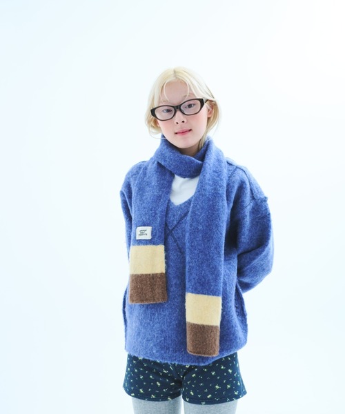 common gull products.（コモンガルプロダクツ）の「細道なマフラー（マフラー・レディース・ボルドー/ミント/ブルー系/チャコール・フリー）」の3枚目の写真
