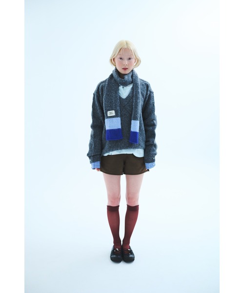 common gull products.（コモンガルプロダクツ）の「細道なマフラー（マフラー・レディース・ボルドー/ミント/ブルー系/チャコール・フリー）」の5枚目の写真