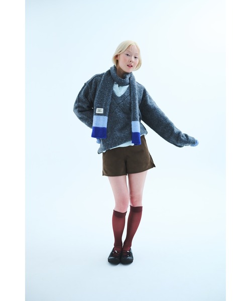 common gull products.（コモンガルプロダクツ）の「細道なマフラー（マフラー・レディース・ボルドー/ミント/ブルー系/チャコール・フリー）」の6枚目の写真
