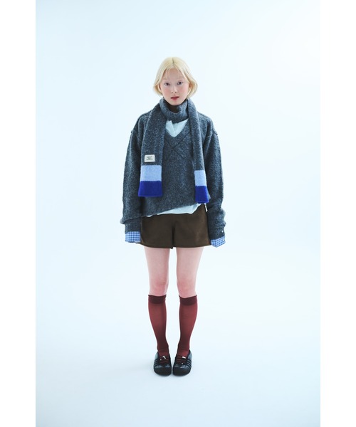 common gull products.（コモンガルプロダクツ）の「細道なマフラー（マフラー・レディース・ボルドー/ミント/ブルー系/チャコール・フリー）」の8枚目の写真