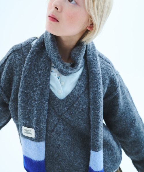 common gull products.（コモンガルプロダクツ）の「細道なマフラー（マフラー・レディース・ボルドー/ミント/ブルー系/チャコール・フリー）」の14枚目の写真