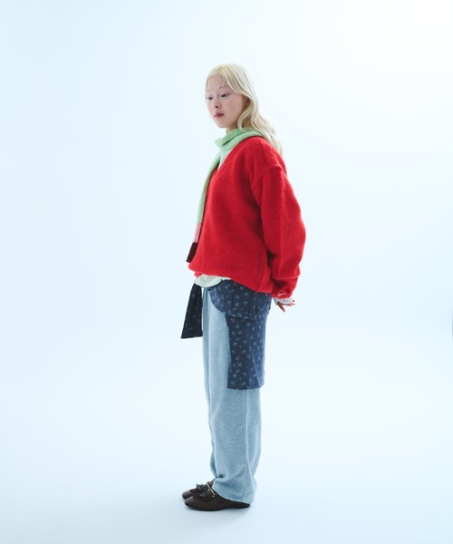 common gull products.（コモンガルプロダクツ）の「細道なマフラー（マフラー・レディース・ボルドー/ミント/ブルー系/チャコール・フリー）」の21枚目の写真