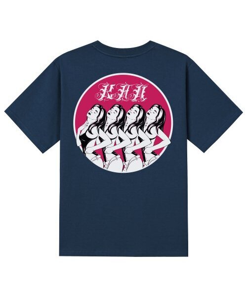 KAN6312(カン6312)の「KTN0037 オールドガールズ 半袖Tシャツ - ネイビー(Tシャツ/カットソー・メンズ・その他・LARGE/MEDIUM/SMALL/X-LARGE)」の1枚目の写真