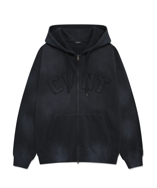 COVERNAT(カバーナット)の「CVNT ダイング オーバーサイズ フードパーカー ジップアップ ネイビー(パーカー・レディース・その他・SMALL/MEDIUM/LARGE/X-LARGE)」の2枚目の写真