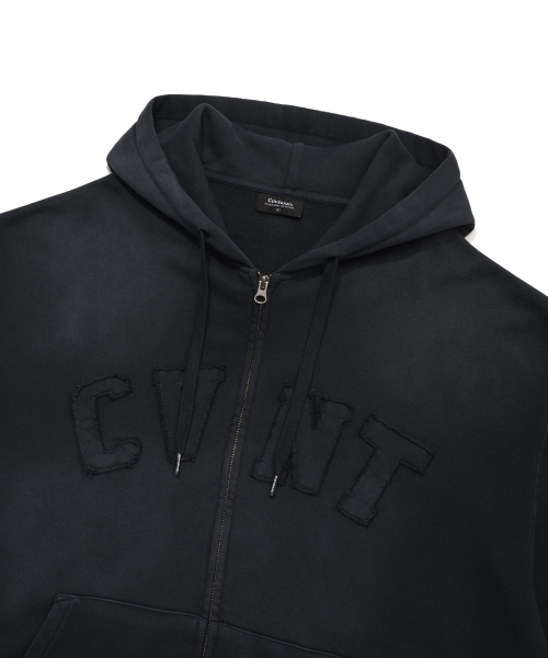 COVERNAT(カバーナット)の「CVNT ダイング オーバーサイズ フードパーカー ジップアップ ネイビー(パーカー・レディース・その他・SMALL/MEDIUM/LARGE/X-LARGE)」の4枚目の写真