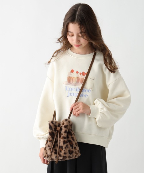 GLOBAL WORK（グローバルワーク）の「ファー巾着BAG/632802（ショルダーバッグ・キッズ・レオパード/ブラウン/アイボリー・ONE SIZE）」の8枚目の写真