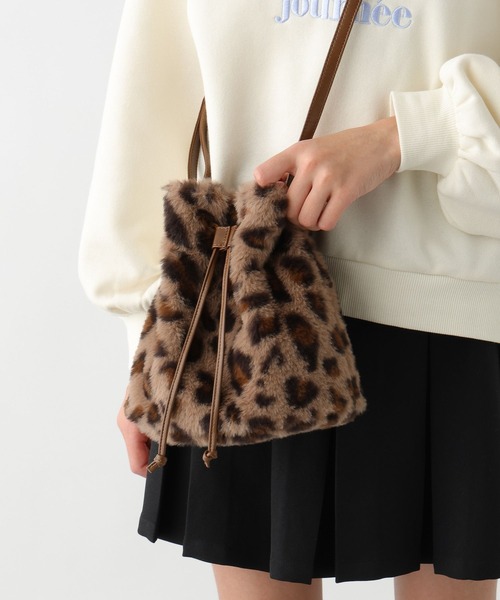 GLOBAL WORK（グローバルワーク）の「ファー巾着BAG/632802（ショルダーバッグ・キッズ・レオパード/ブラウン/アイボリー・ONE SIZE）」の10枚目の写真