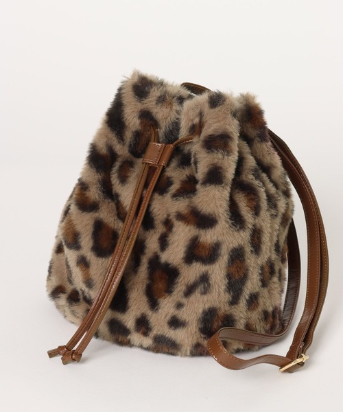 GLOBAL WORK（グローバルワーク）の「ファー巾着BAG/632802（ショルダーバッグ・キッズ・レオパード/ブラウン/アイボリー・ONE SIZE）」の13枚目の写真