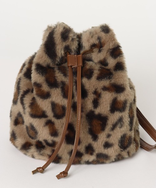 GLOBAL WORK（グローバルワーク）の「ファー巾着BAG/632802（ショルダーバッグ・キッズ・レオパード/ブラウン/アイボリー・ONE SIZE）」の14枚目の写真