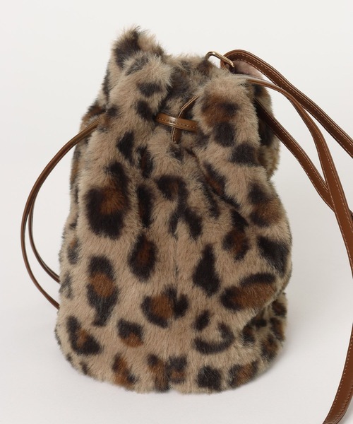 GLOBAL WORK（グローバルワーク）の「ファー巾着BAG/632802（ショルダーバッグ・キッズ・レオパード/ブラウン/アイボリー・ONE SIZE）」の16枚目の写真