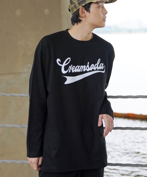 CREAM SODA LAB(クリームソーダラボ)の「アセンティックロゴロングスリーブブラックホワイト(Tシャツ/カットソー・メンズ・その他・LARGE/MEDIUM/X-LARGE/XX-LARGE)」の1枚目の写真