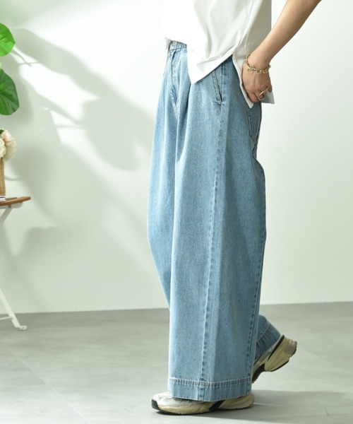 INTERPLANET（インタープラネット）の「【CYNICAL】ミドルオンスデニムパンツ（デニムパンツ・レディース・サックスブルー/ブラック/ベージュ・FREE）」の6枚目の写真